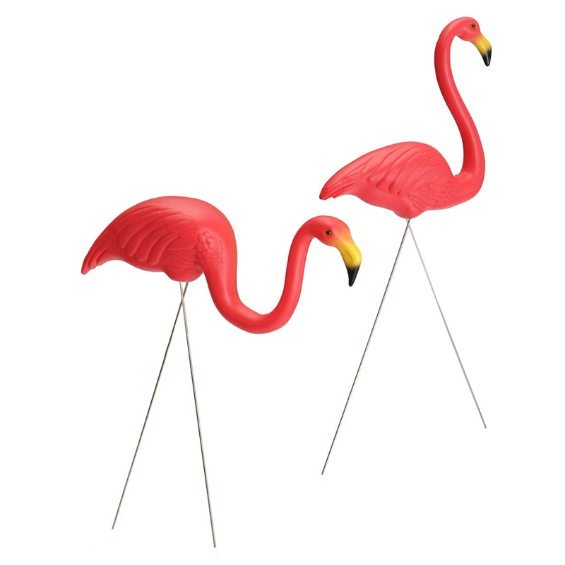 Rosa Flamingo Kunststoff Yard Garten Rasen Kunst Ornamente Retro Spielzeug Dekor